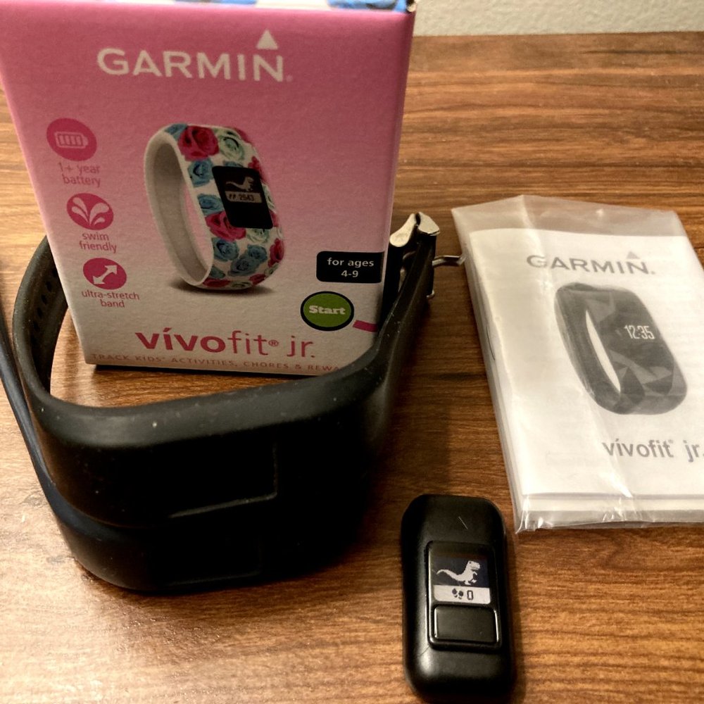 Kids Unisex Garmin vivofit Jr Activity Tracker - 2 Straps (Navy & Black)